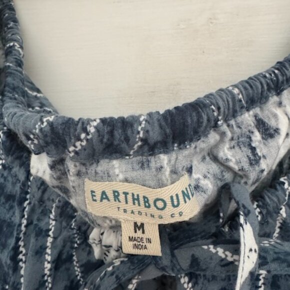 Earthbound Trading Co. Batik Blue Jumpsuit Size M - Picture 5 of 5